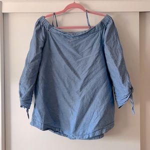 Denim Off shoulder 3/4 sleeve Free People Medium